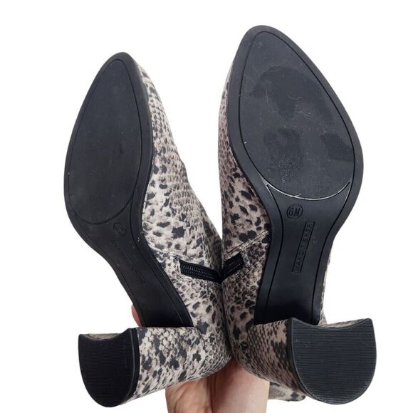 MARC FISHER Boots Womens 6 Black Snake Print Darton Over The Knee‎ Shoes Heeled - Picture 11 of 12